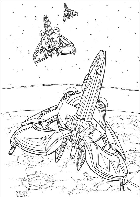 Plansa de colorat cu Star Wars 69 76